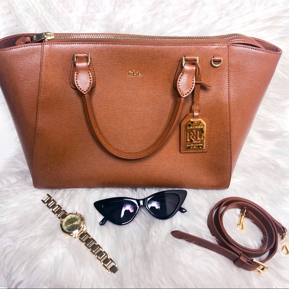 Ralph Lauren Lauren Leather Satchel